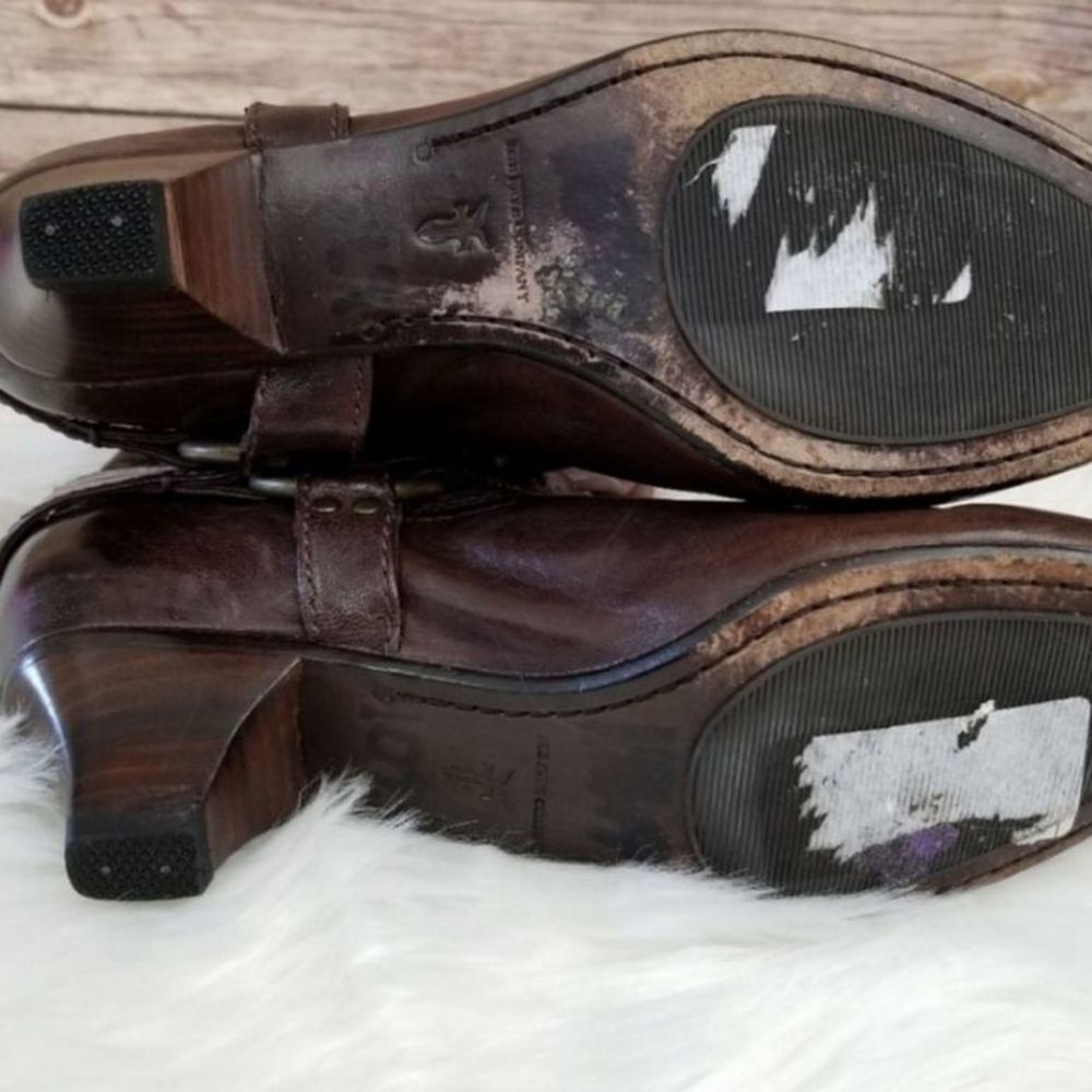 Frye Brown Leather Steffi Harness Tall Boots CL - Picture 8 of 8